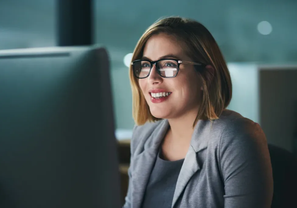 Computer,,Business,Woman,And,Glasses,In,Office,For,Reading,Email, Computer,,Business,Woman,And,Glasses,In,Office,For,Reading,Email,